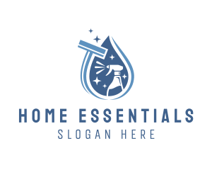 Cleaning Spray Bottle Vacuum logo design