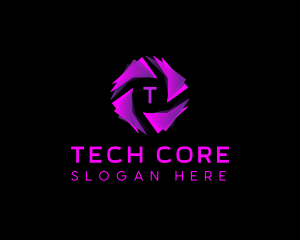 Tech Cyber AI logo design