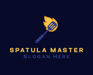 Fire Spatula Restaurant logo design