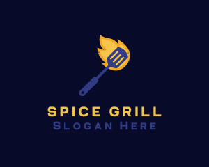 Fire Spatula Restaurant logo design