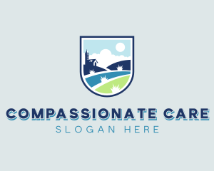 Lawn Care Landscaper logo design