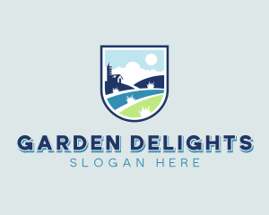 Lawn Care Landscaper logo design