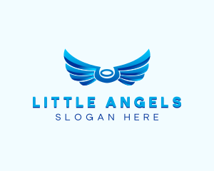 Halo Wings Angel logo design