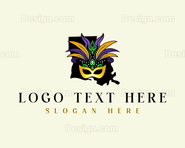 Louisiana Festival Mask Logo