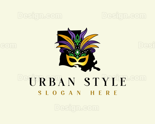 Louisiana Festival Mask Logo