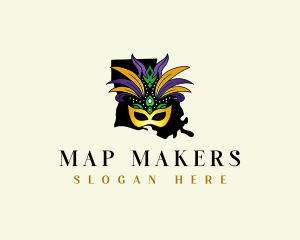 Louisiana Festival Mask logo design