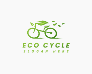 Eco Bike Leaf logo design