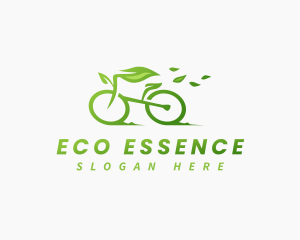 Eco Bike Leaf logo design