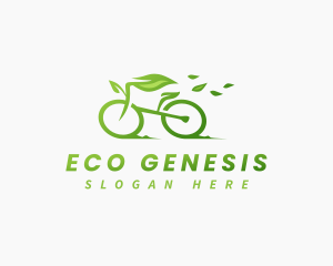 Eco Bike Leaf logo design