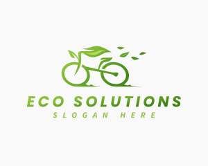 Eco Bike Leaf logo design