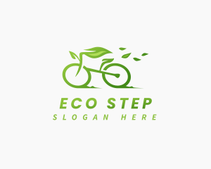 Eco Bike Leaf logo design