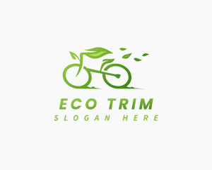 Eco Bike Leaf logo design