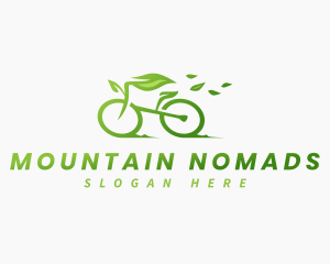 Eco Bike Leaf logo design