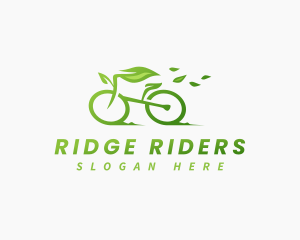 Eco Bike Leaf logo design