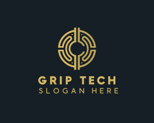 Tech Cryptocurrency Coin logo design