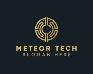 Tech Cryptocurrency Coin logo design