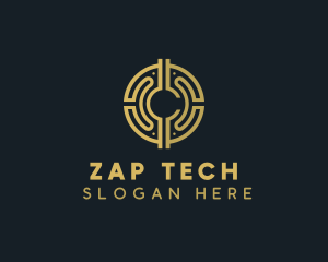 Tech Cryptocurrency Coin logo design