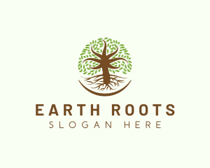 Organic Oak Tree Nature logo design