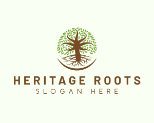 Organic Oak Tree Nature logo design