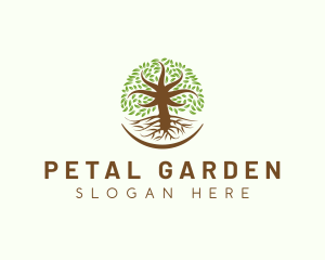 Organic Oak Tree Nature logo design