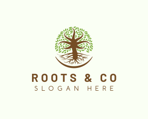 Organic Oak Tree Nature logo design