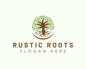 Organic Oak Tree Nature logo design