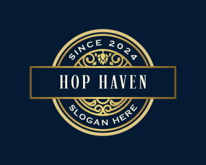 Luxury Hops Brewery logo design