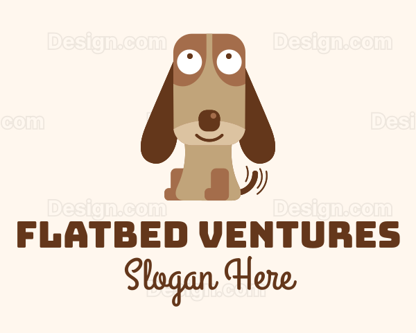 Excited Beagle Dog Logo