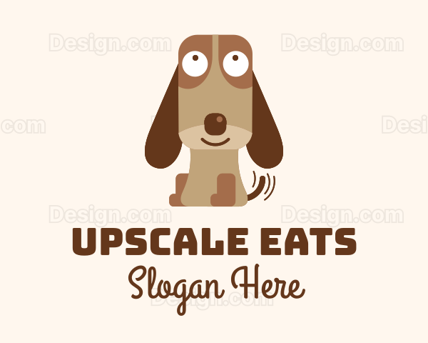 Excited Beagle Dog Logo