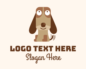 Excited Beagle Dog  logo