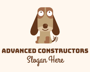 Excited Beagle Dog  Logo