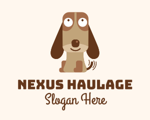 Excited Beagle Dog  Logo