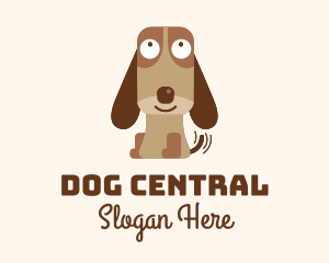 Excited Beagle Dog  logo design