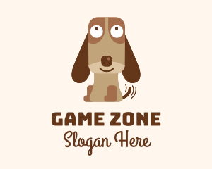 Excited Beagle Dog  logo