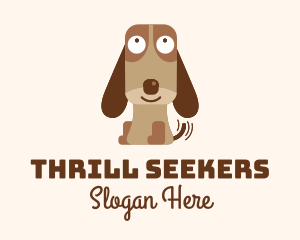 Excited Beagle Dog  logo design