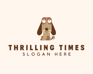 Excited Beagle Dog  logo