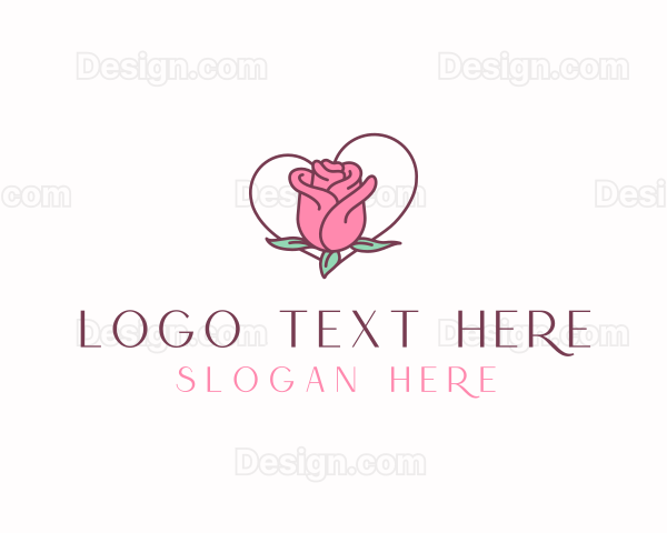 Rose Bud Heart Logo