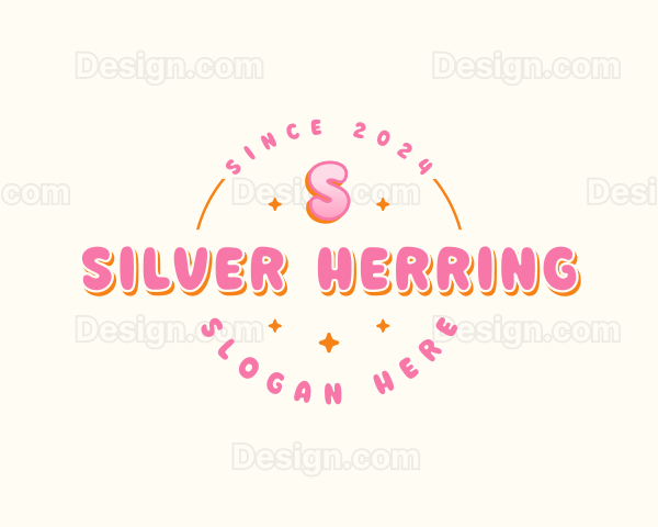 Cute Bubble Sparkle Logo