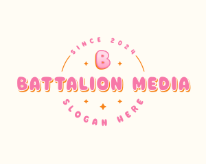 Cute Bubble Sparkle logo design