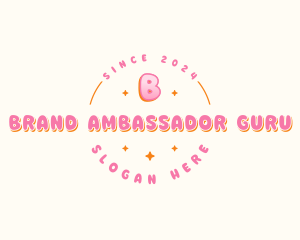 Cute Bubble Sparkle logo design