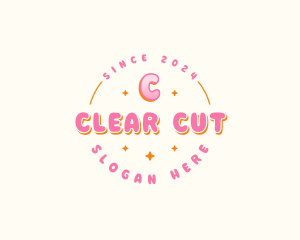 Cute Bubble Sparkle logo design