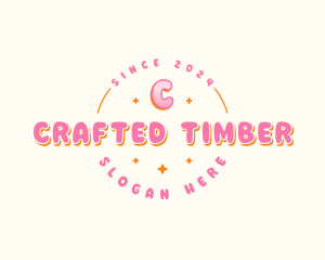 Cute Bubble Sparkle logo design