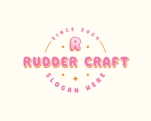 Cute Bubble Sparkle logo design