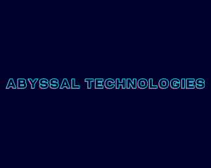 Neon Glitch Technology Wordmark logo design