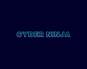 Neon Glitch Technology Wordmark logo