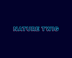 Neon Glitch Technology Wordmark logo design