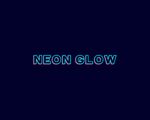 Neon Glitch Technology Wordmark logo