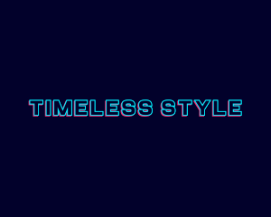 Neon Glitch Technology Wordmark logo design