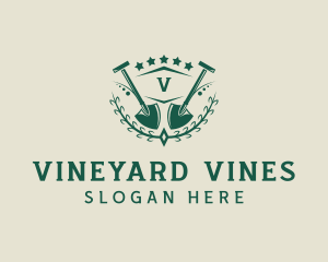 Shovel Vines Landscaping logo design