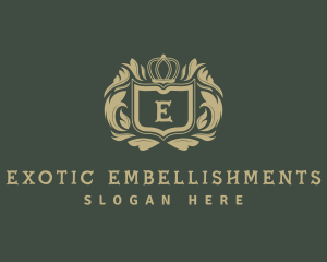 Luxurious Shield Crown logo design